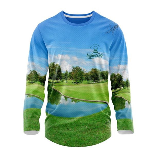Men's 160 GSM Birdseye Mesh Sublimation Long Sleeve T-Shirt