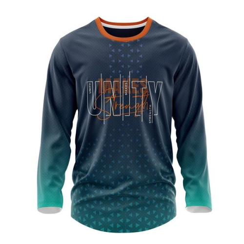 Men's 160 GSM Birdseye Mesh Sublimation Long Sleeve T-Shirt