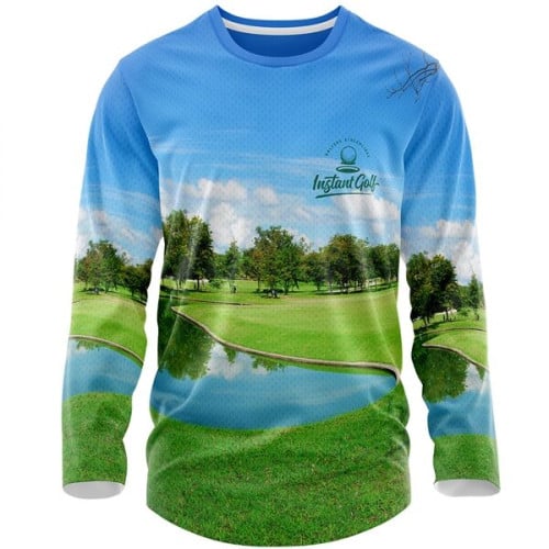 Men's 160 GSM Birdseye Mesh Sublimation Long Sleeve T-Shirt