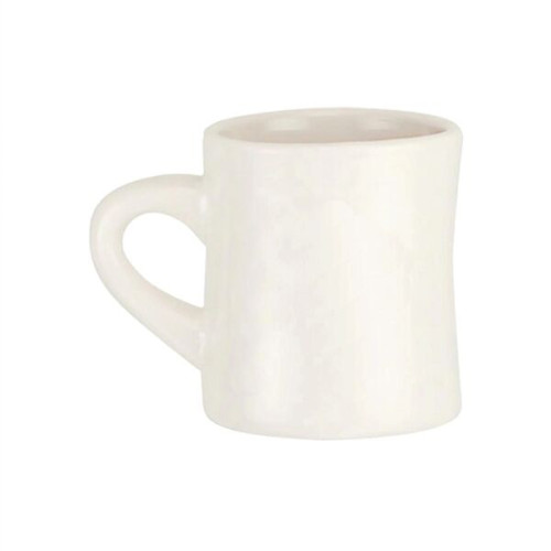 11 oz. Milky White Ceramic Diner Mugs w/ Custom Logo