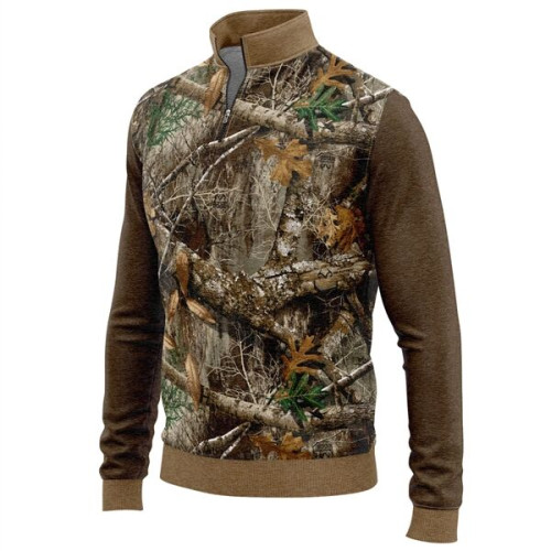 280 GSM Polyester fleece men's quarter zip Sweatshirt