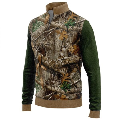 280 GSM Polyester fleece men's quarter zip Sweatshirt