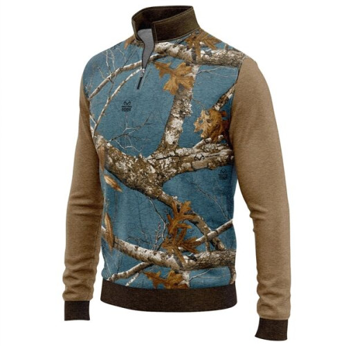 280 GSM Polyester fleece men's quarter zip Sweatshirt