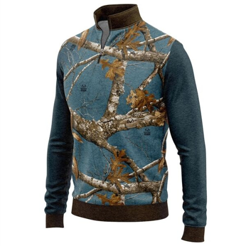 280 GSM Polyester fleece men's quarter zip Sweatshirt