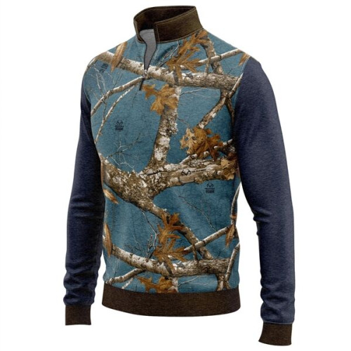 280 GSM Polyester fleece men's quarter zip Sweatshirt