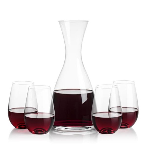 Barham Carafe & Boston Stemless Wine