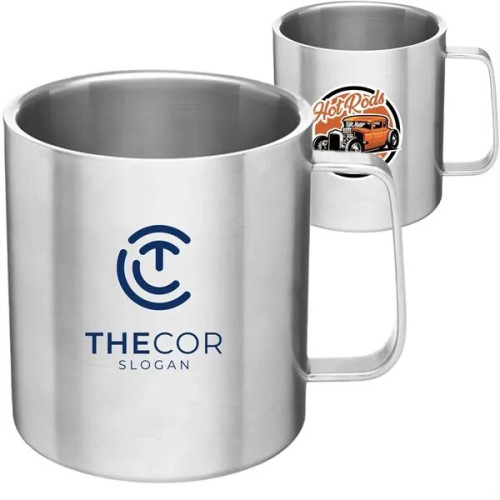15 oz. Malva Stainless Steel Mugs With Handle