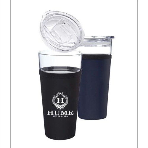 16 oz. Samara Tritan Glass Travel Mugs w/ Custom Logo