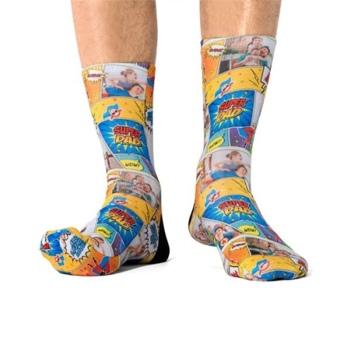 Below the calf sublimated full color crew socks, 200 needle