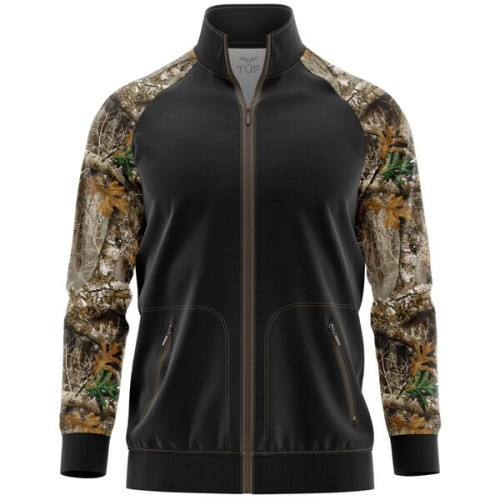 310 GSM Polyester fleece Raglan men's full zip Jacket