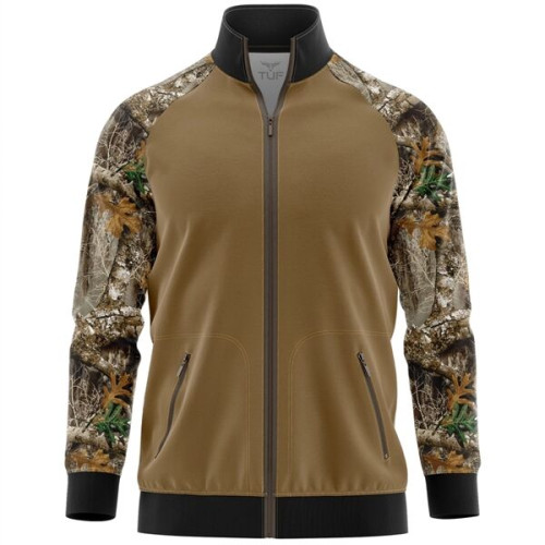 310 GSM Polyester fleece Raglan men's full zip Jacket