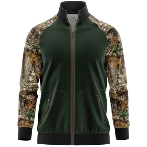 310 GSM Polyester fleece Raglan men's full zip Jacket