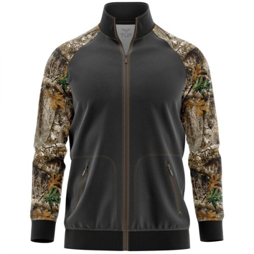 310 GSM Polyester fleece Raglan men's full zip Jacket