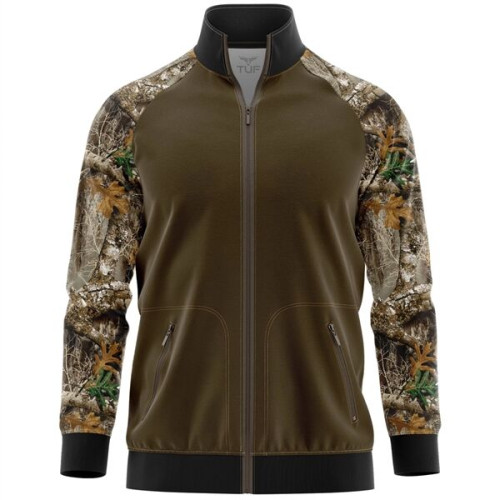 310 GSM Polyester fleece Raglan men's full zip Jacket