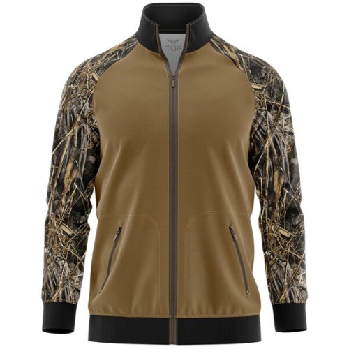 310 GSM Polyester fleece Raglan men's full zip Jacket