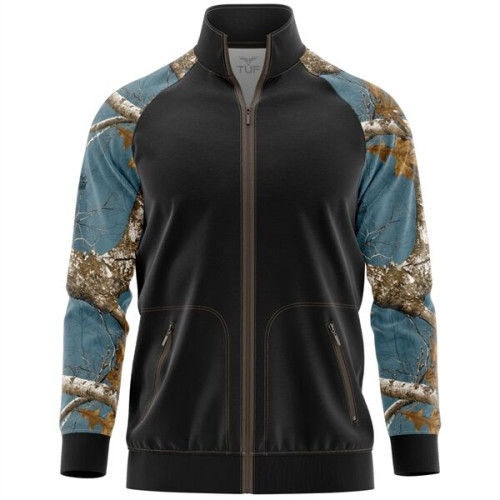 310 GSM Polyester fleece Raglan men's full zip Jacket