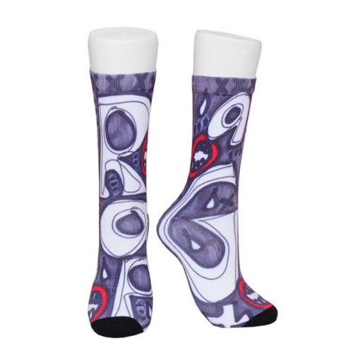 Mid Crew 360 digital print unisex socks w/ customization