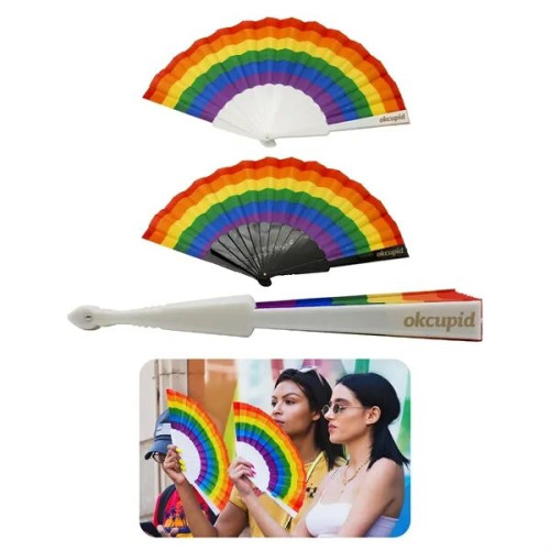 Rainbow Accordion Fan