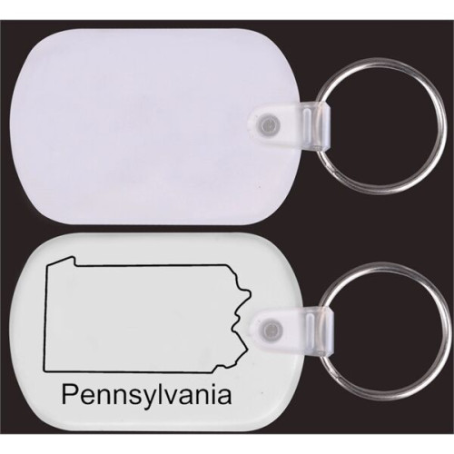 Pennsylvania Map PVC Key Holder
