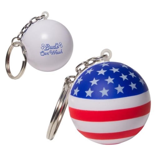 Patriotic Stress Ball Key Chain