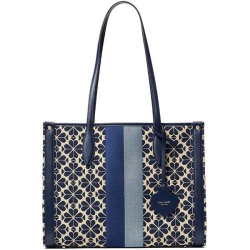 Spade Flower Jacquard Stripe Market Medium Tote
