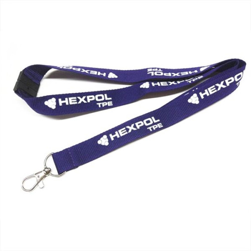 3/4" Recycled PET Lanyard Custom Imprint ID Badge Holder