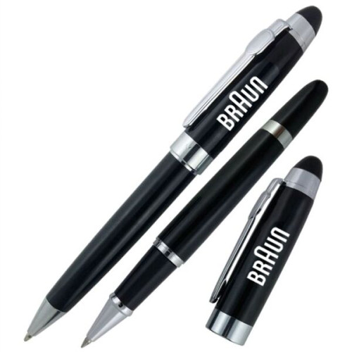 Executive Metallic Pen Set Ballpoint & Roller ball