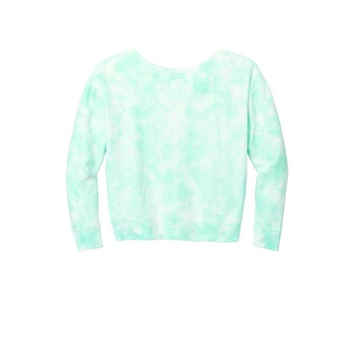 Port & Co Women's Beach Wash Cloud Tie-Dye V-Neck Sweatshirt