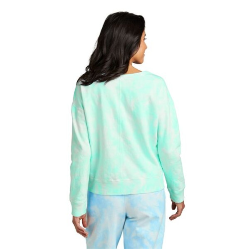 Port & Co Women's Beach Wash Cloud Tie-Dye V-Neck Sweatshirt
