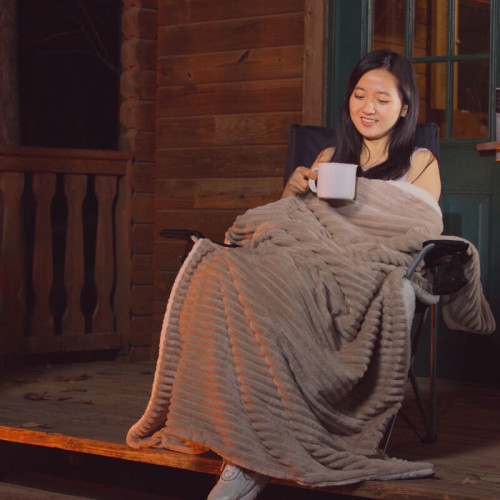 Fireside Sherpa & Flannel Blanket