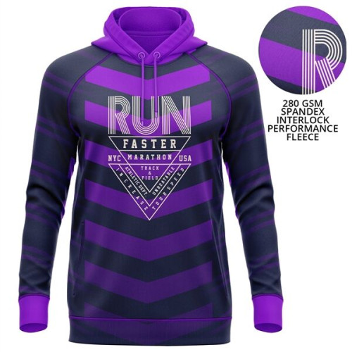 Women's 280 GSM Spandex Interlock Fleece Sublimation Hoodie