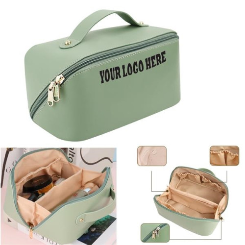 Large-capacity Waterproof Pu Leather Travel Cosmetic Bag