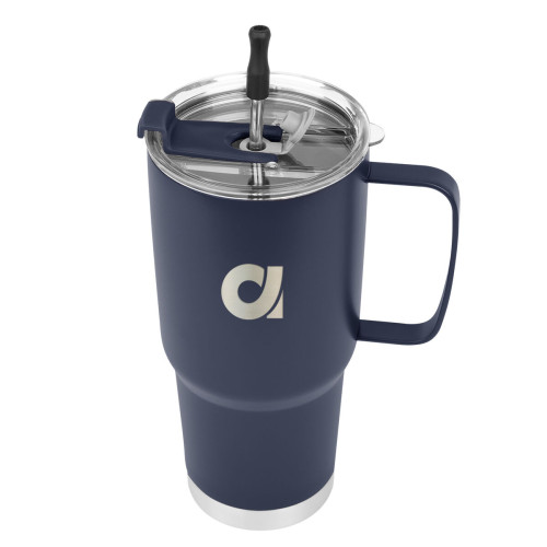 30 Oz. Lisbon Stainless Steel Tumbler With Straw