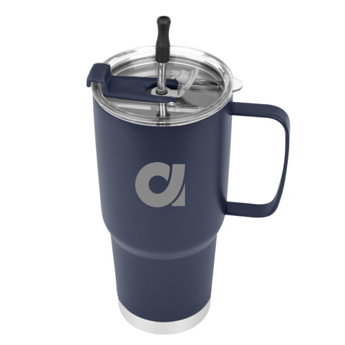 30 Oz. Lisbon Stainless Steel Tumbler With Straw