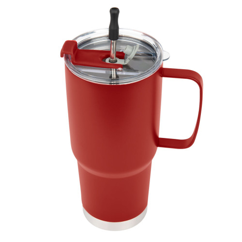 30 Oz. Lisbon Stainless Steel Tumbler With Straw