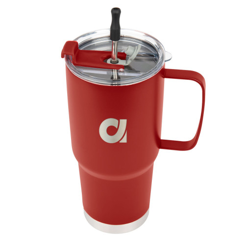 30 Oz. Lisbon Stainless Steel Tumbler With Straw