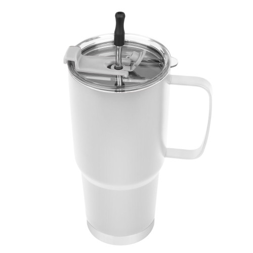 30 Oz. Lisbon Stainless Steel Tumbler With Straw
