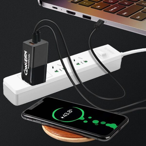 65W 3 Ports GaN USB-C Charger