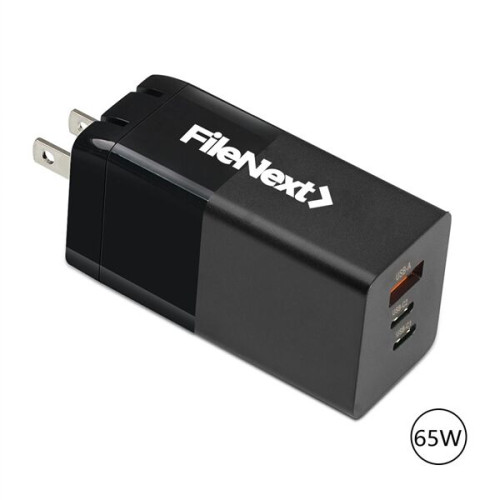65W 3 Ports GaN USB-C Charger
