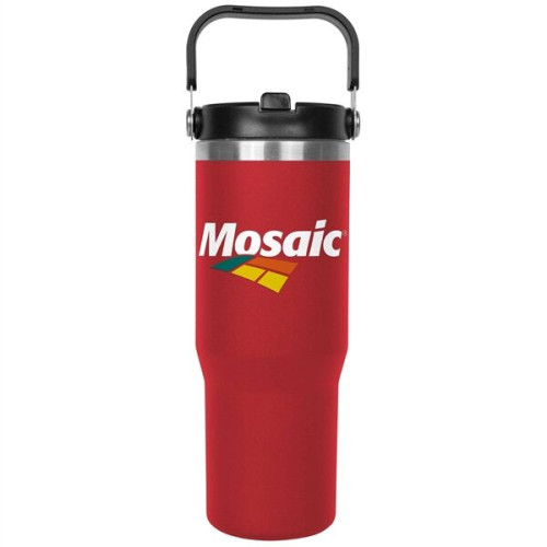 30oz. Stainless Steel Insulated Mug with Handle and Built-In