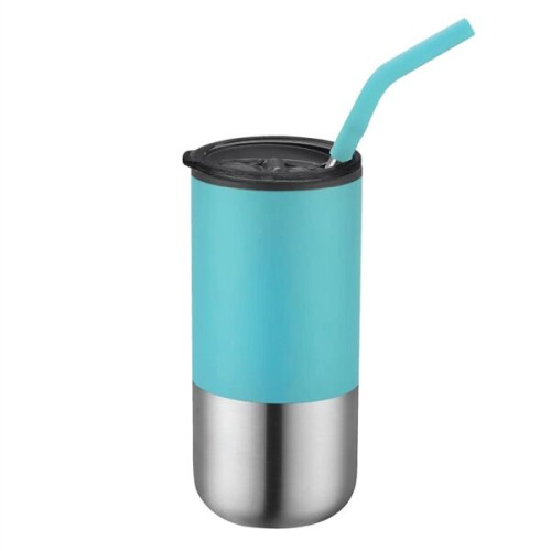 Emery 18 oz. Double Walled Stainless Steel Tumbler w/Straw