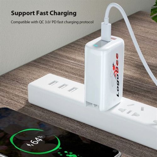 65W 3 Ports GaN USB-C Charger / AC Adapter