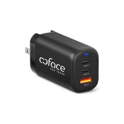 65W 3 Ports GaN USB-C Charger / AC Adapter