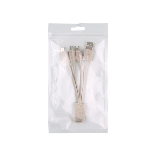 Eco Friendly Bamboo And Wheat Straw 4 In 1 Charging Cable