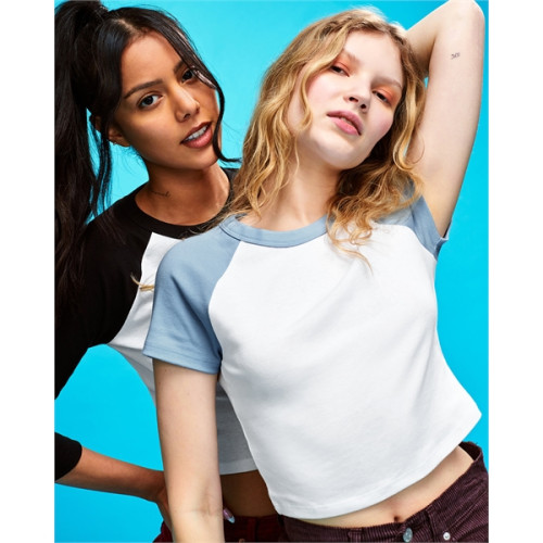 Ladies' Micro Ribbed Raglan Baby Tee