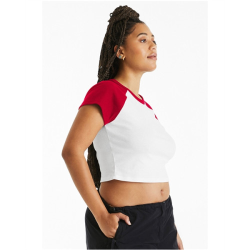 Ladies' Micro Ribbed Raglan Baby Tee