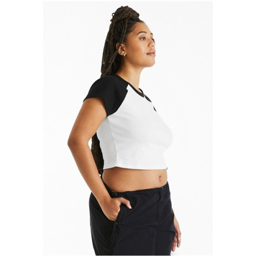 Ladies' Micro Ribbed Raglan Baby Tee