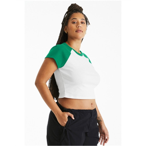Ladies' Micro Ribbed Raglan Baby Tee