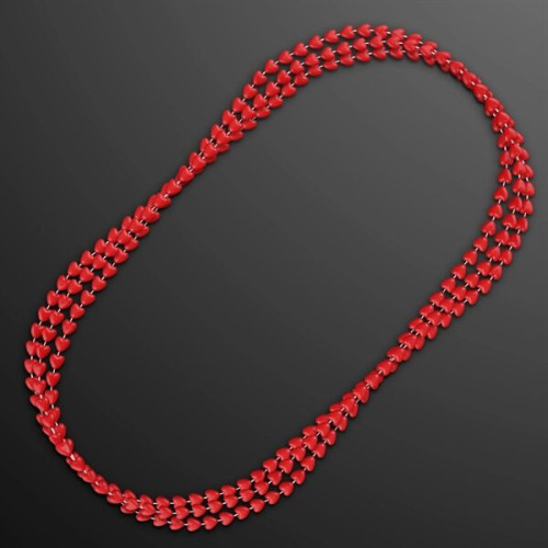 Red Heart Beads Value Necklace (Non-Light Up)