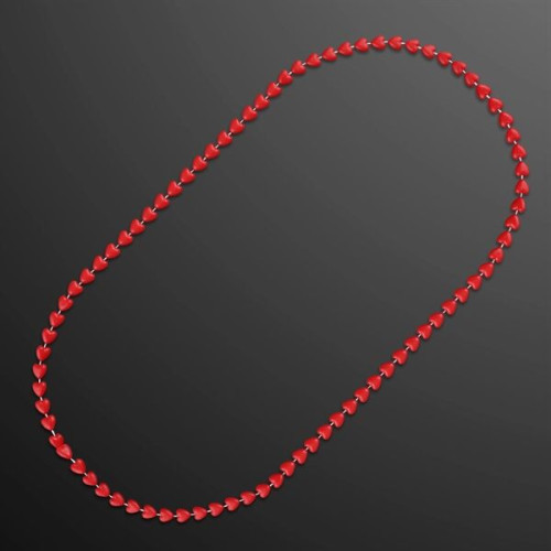 Red Heart Beads Value Necklace (Non-Light Up)